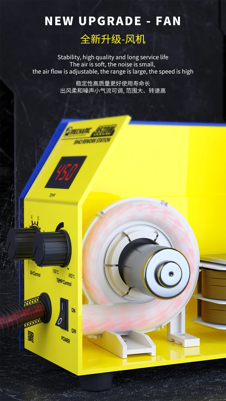 Mechanic 957DW Hot Air Rework and Desoldering Station - Dual Scroll