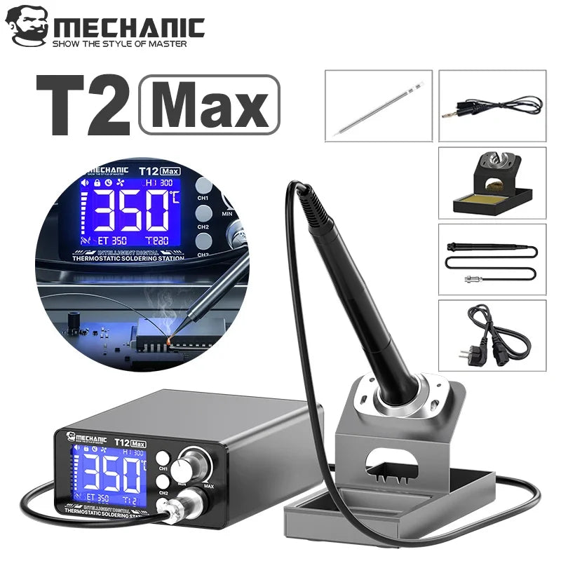 Mechanic T12 MAX Soldering Station - 5s Heat, One-Touch Digital Display