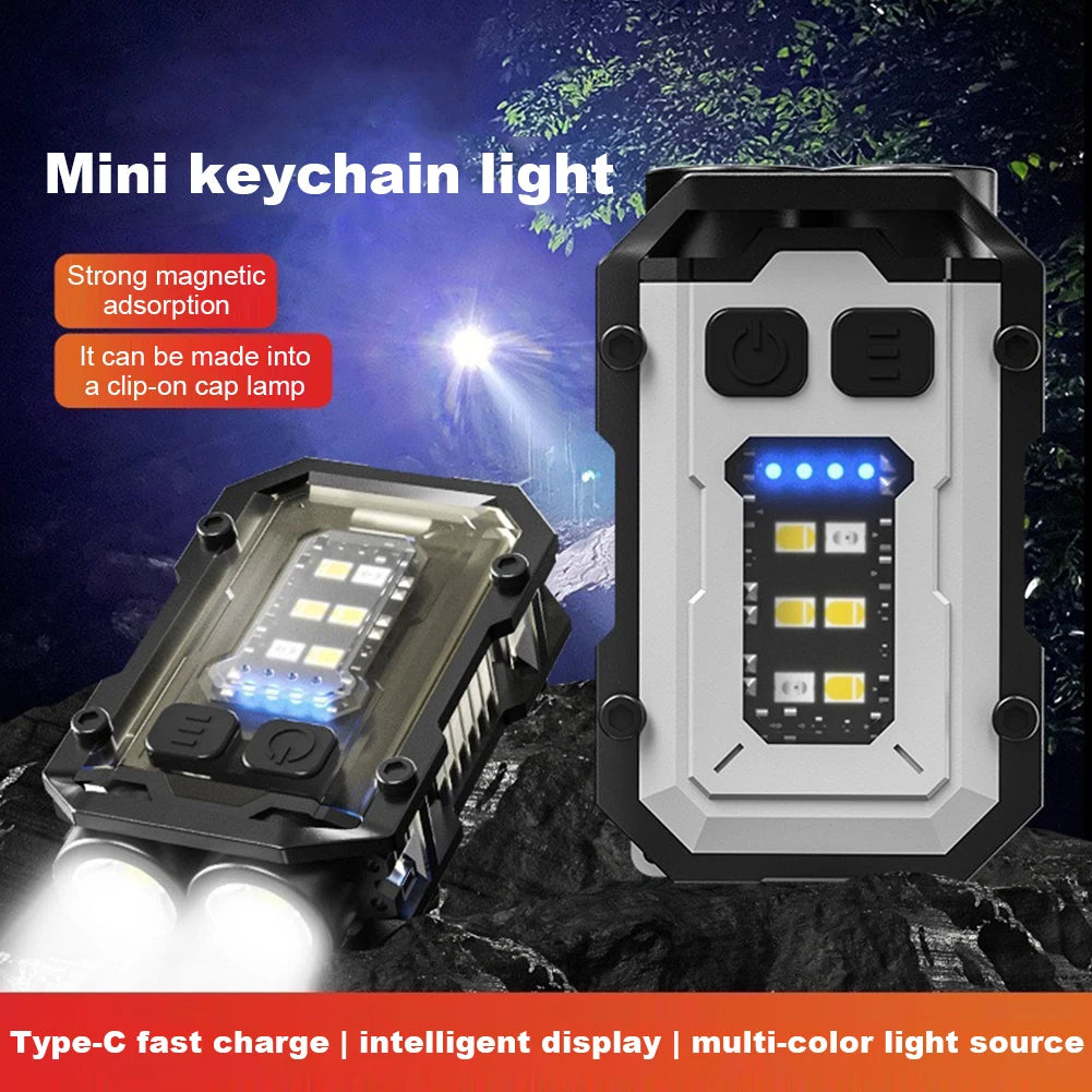 USB-C Rechargeable Keychain Flashlight – 180LM LED Torch for Camping, Fishing & Emergencies