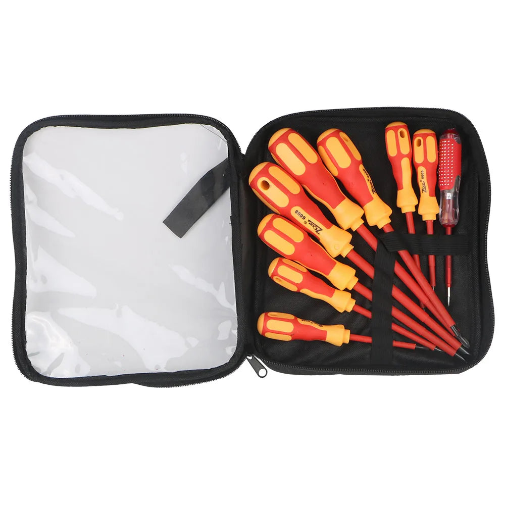 Magnetic Insulated Screwdriver Set - Phillips and Slotted Electrician Bits