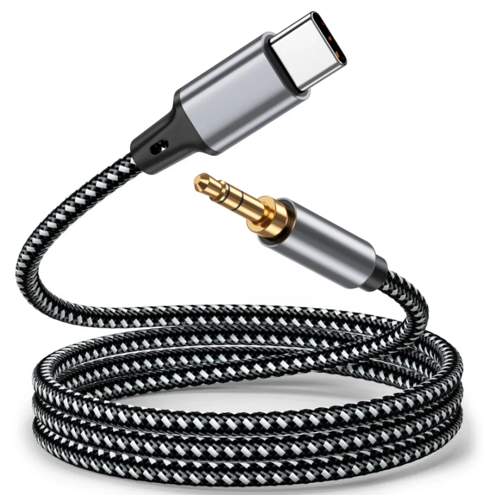 USB Type C To 3.5Mm Jack AUX Cable DAC USB-C Audio Adapter 1m 1.5m 2m for Phone Headphones Car HIFI Stereo Sound Audio Connector
