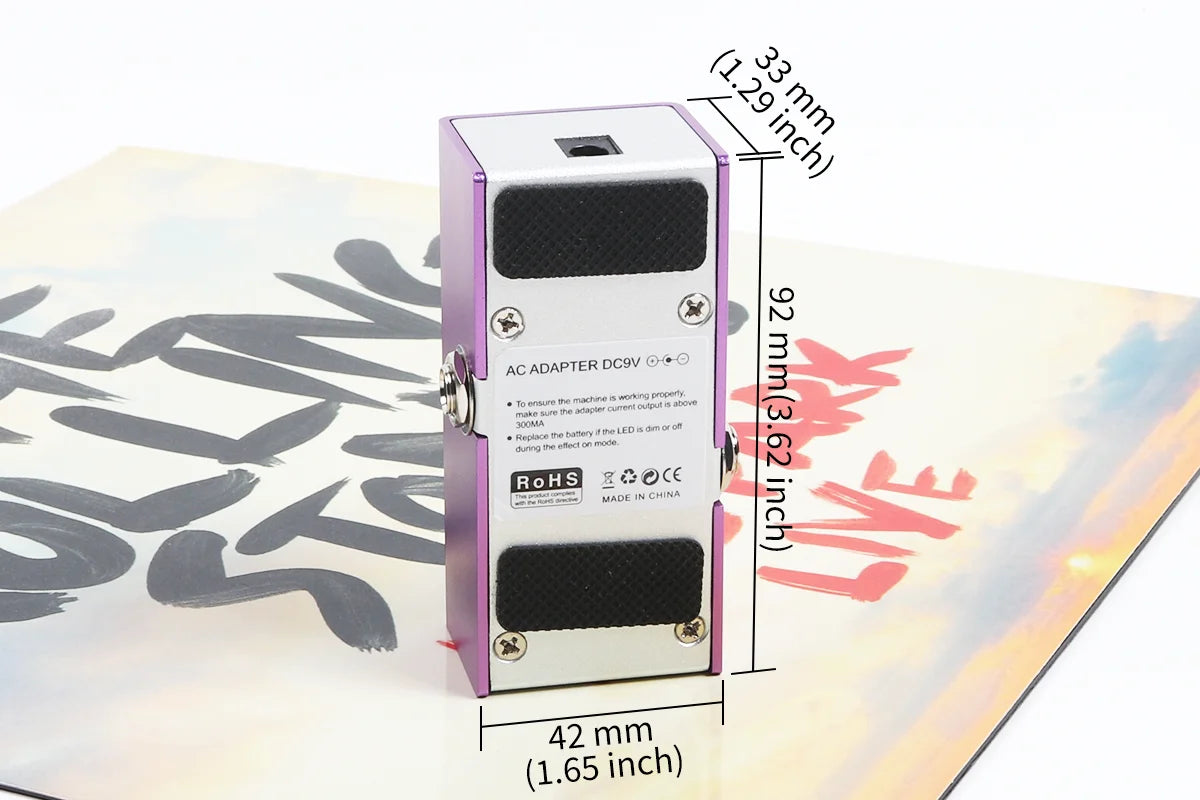 Guitar Effects Pedal – True Bypass, Aluminum Alloy | Overdrive, Distortion, Chorus, Delay & More