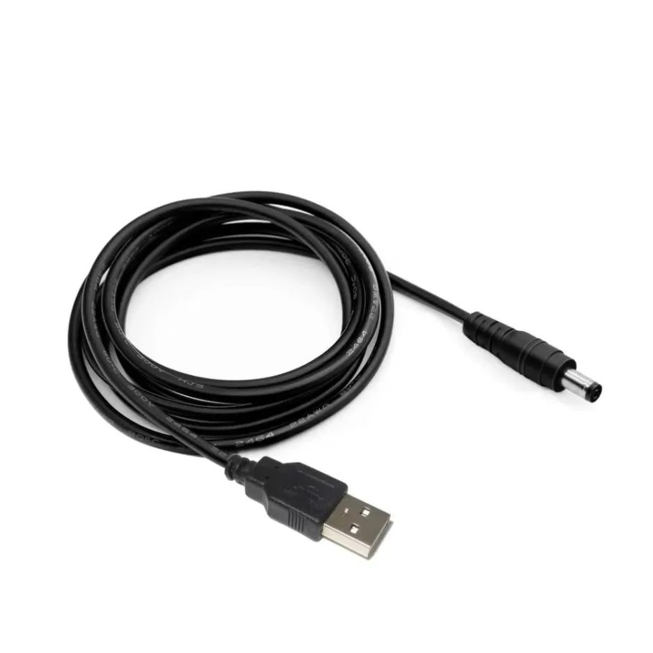 USB to DC Power Cable — 8 Interchangeable Tips for CCTV, Routers & More