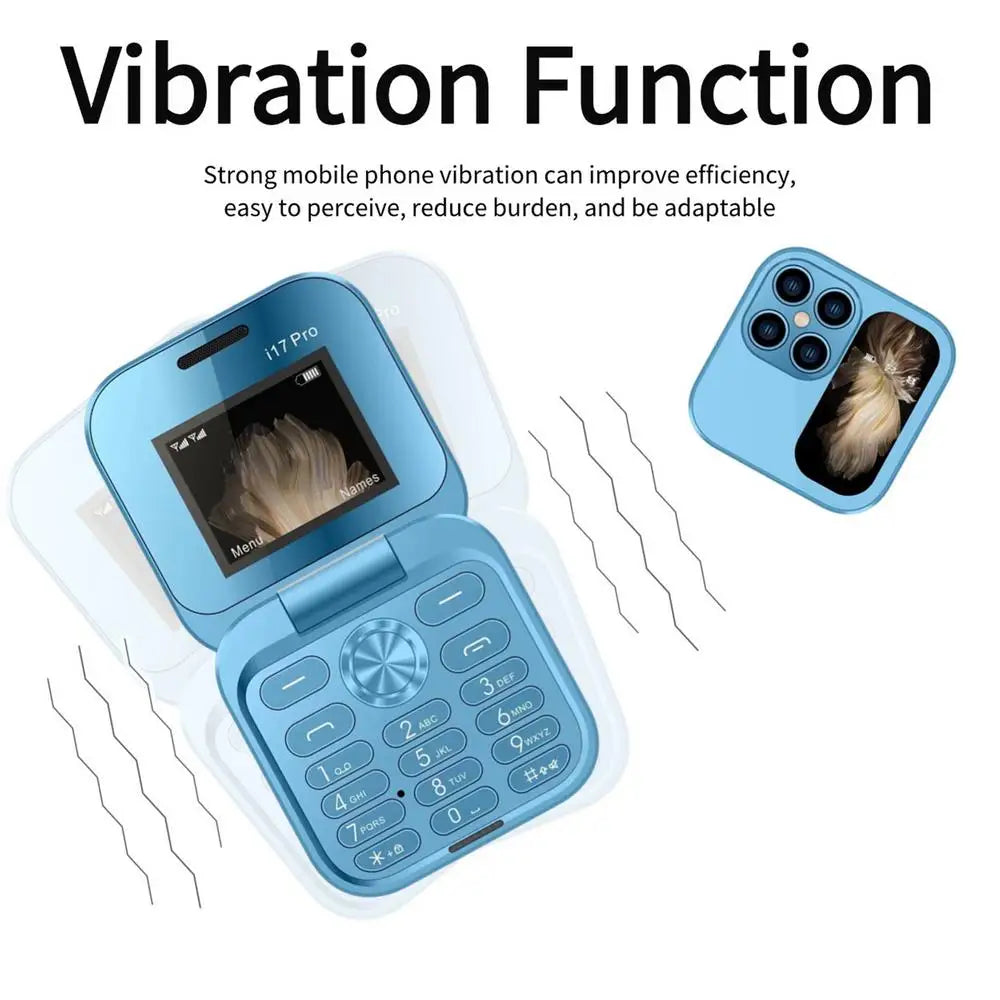 Mini Foldable Phone for Seniors | 2G GSM Dual SIM Clamshell Mobile