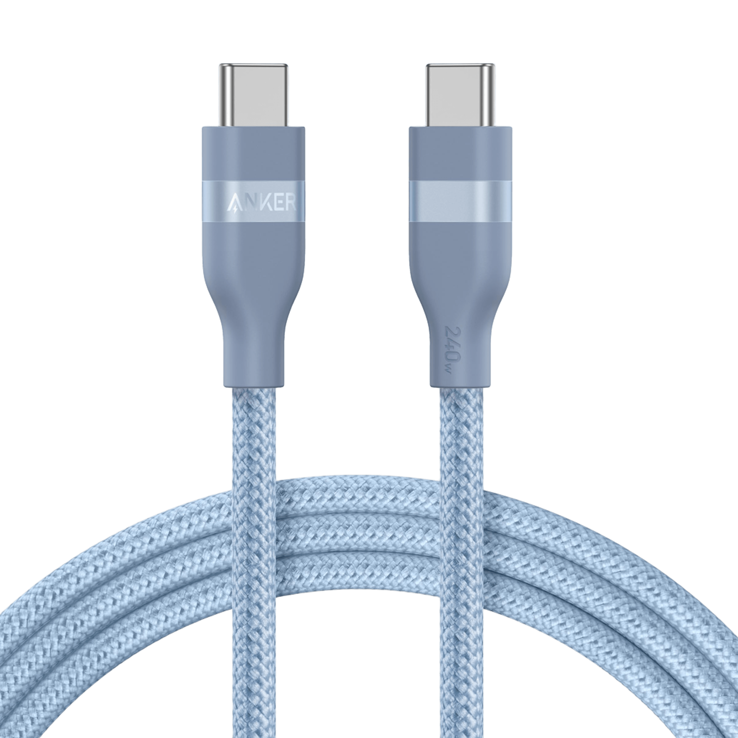 Anker USB-C auf USB-C Kabel (0,9 m / 1,8 m, 240W, Geflecht aus recycelten Materialien)