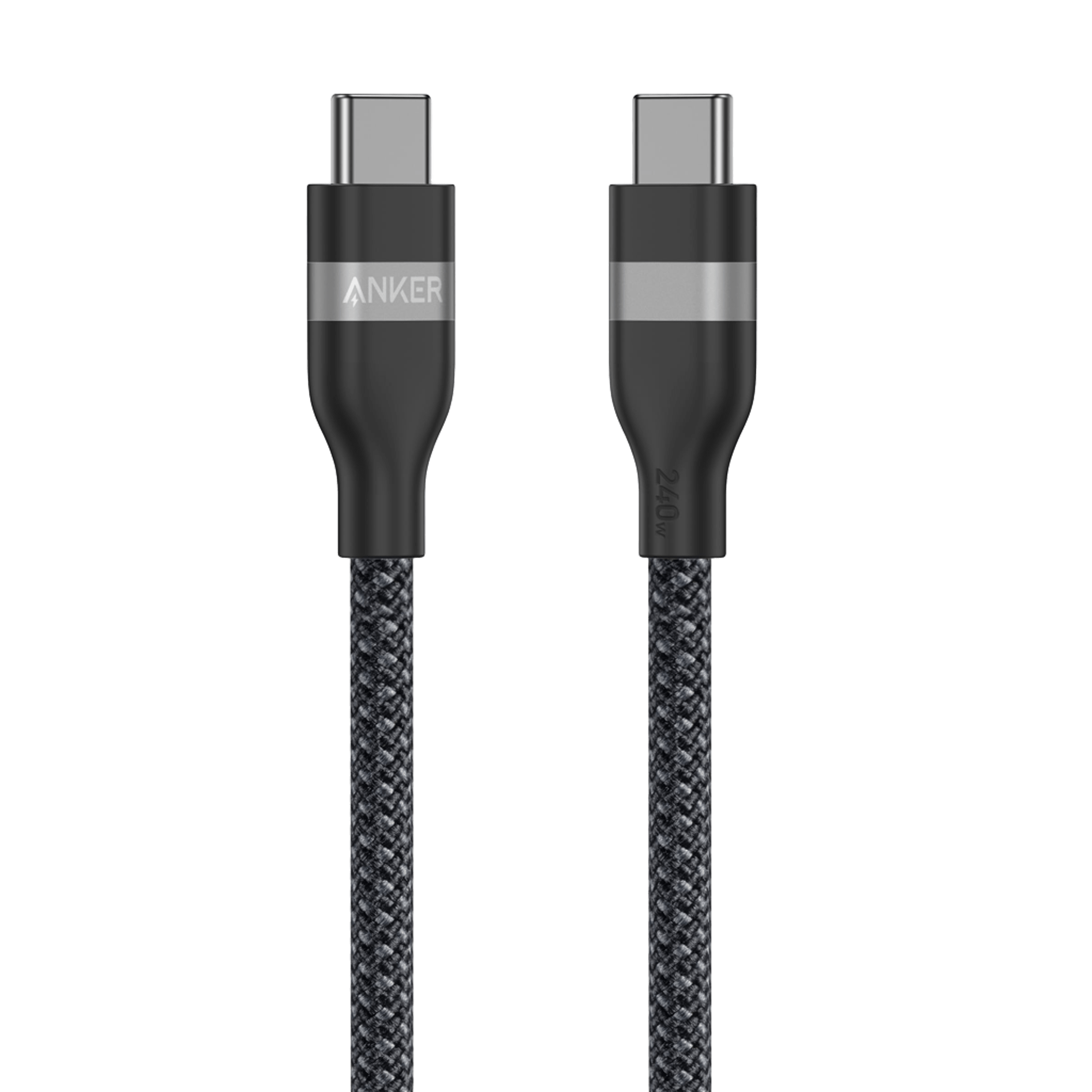 Anker USB-C auf USB-C Kabel (0,9 m / 1,8 m, 240W, Geflecht aus recycelten Materialien)