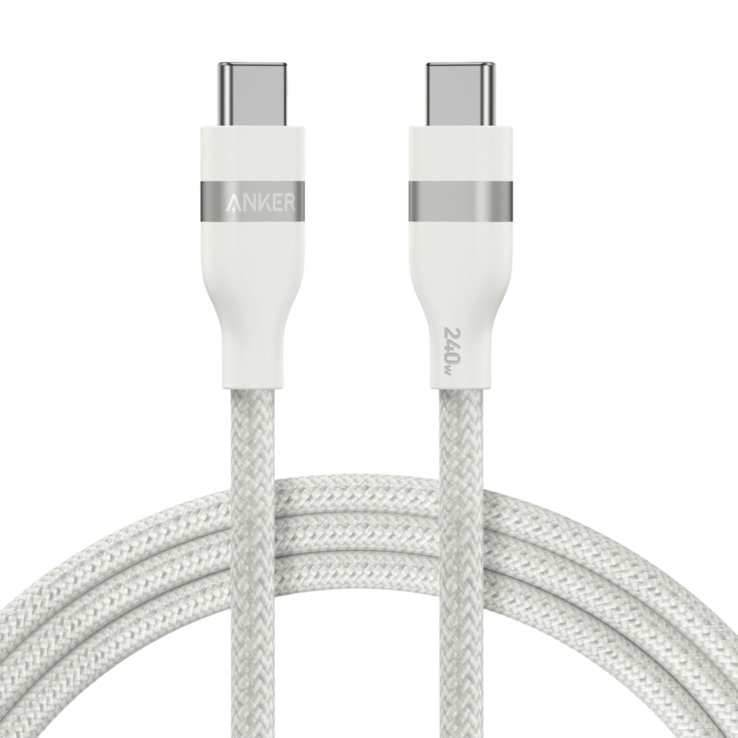 Anker USB-C auf USB-C Kabel (0,9 m / 1,8 m, 240W, Geflecht aus recycelten Materialien)