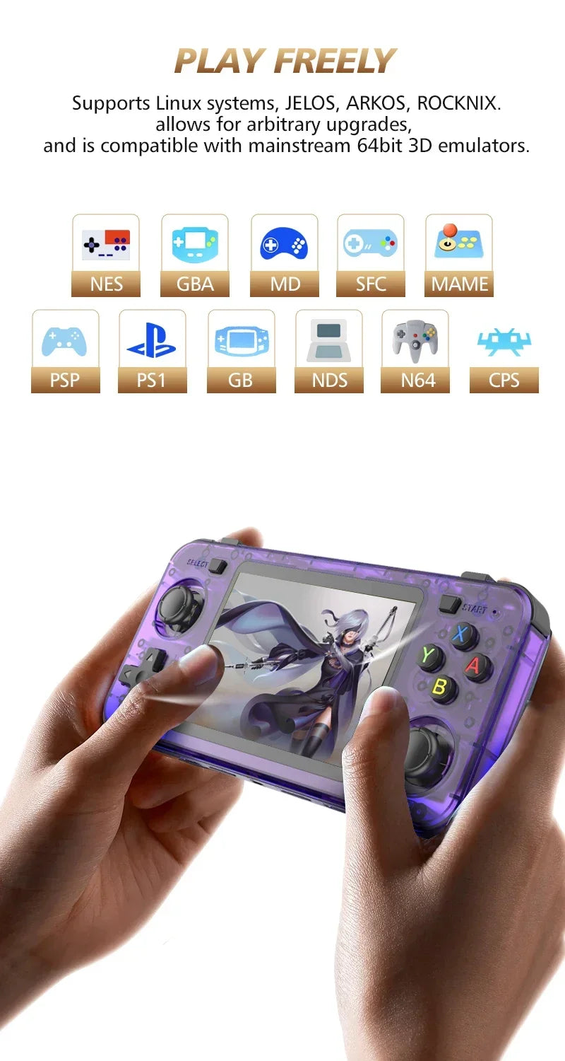 BOYHOM R36H Retro Handheld Game Console – 15,000+ Games, 3.5" IPS, Linux ArkOS