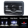 4x6 LED Headlight with White Halo DRL and Amber H4 Plug - 1 PC