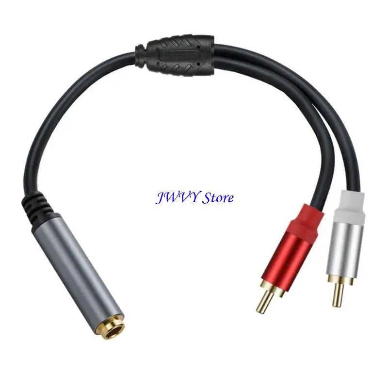 Audio cable with different connectors on a white background, branded 'JWVY Store'.