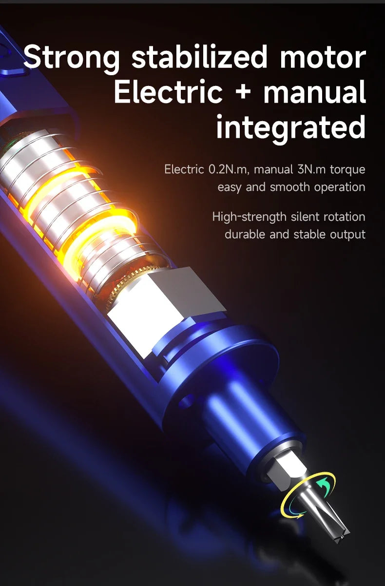 Mechanic Electric Screwdriver with LED - Phone, Tablet and Watch Repair Tool