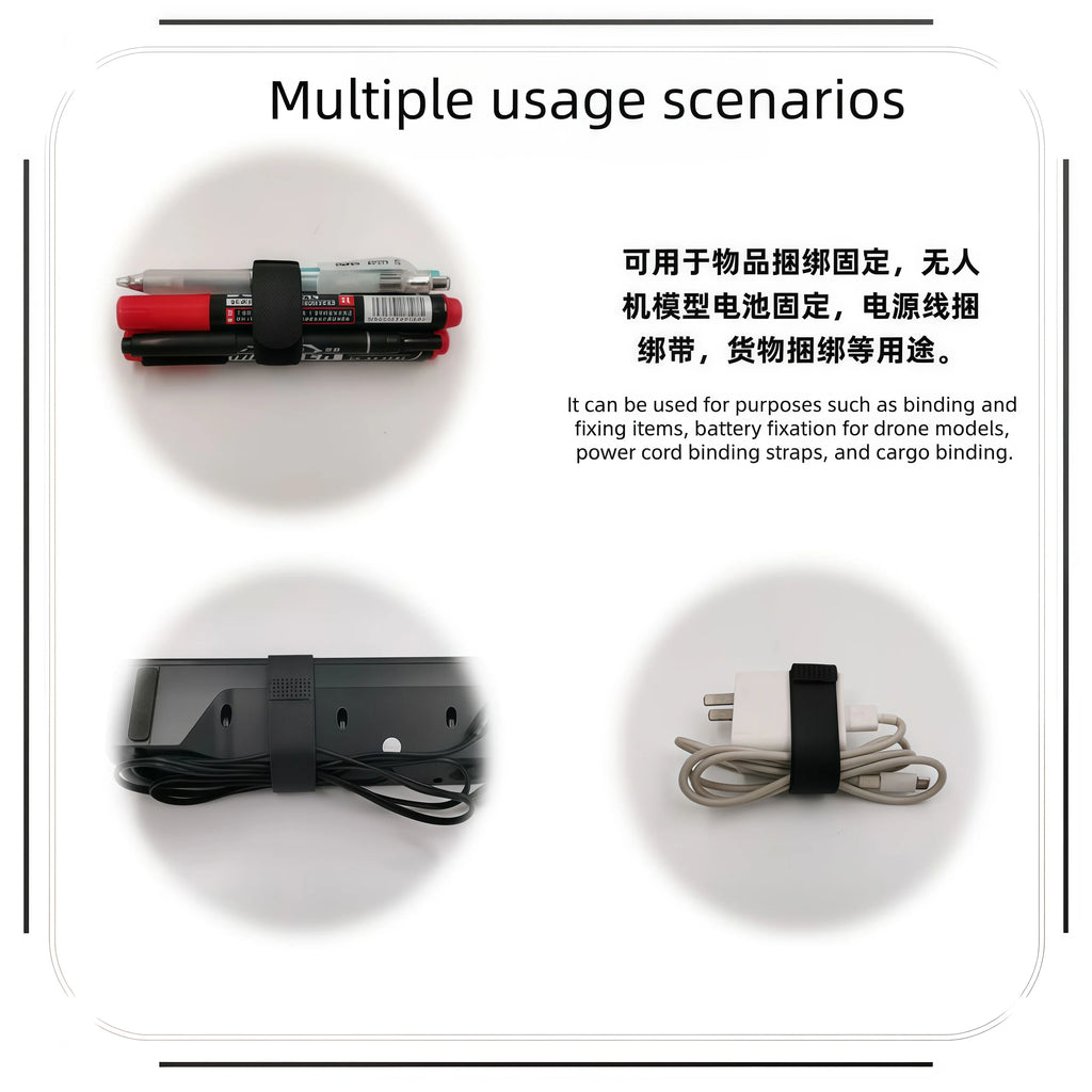 Nylon Velcro Battery Ties — Self-Adhesive Drone & RC Battery Straps