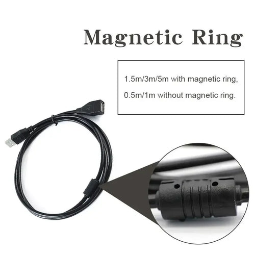 1/2Pcs USB 2.0 Cable Extension Cable 0.6m/1m/1.5m Wire Data Transmission Line Superhighspeed Data Extension Cable For Projector