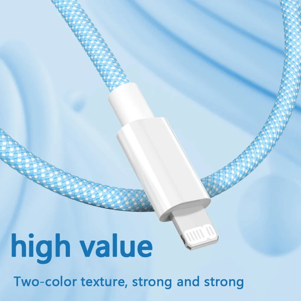 USB-C to Lightning Cable | PD 20W Fast Charging | 1M & 2M | 3D Cosmic Electronics