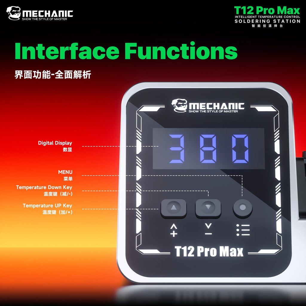Mechanic T12 Pro Max Soldering Station - C210/C115/C245 Tips