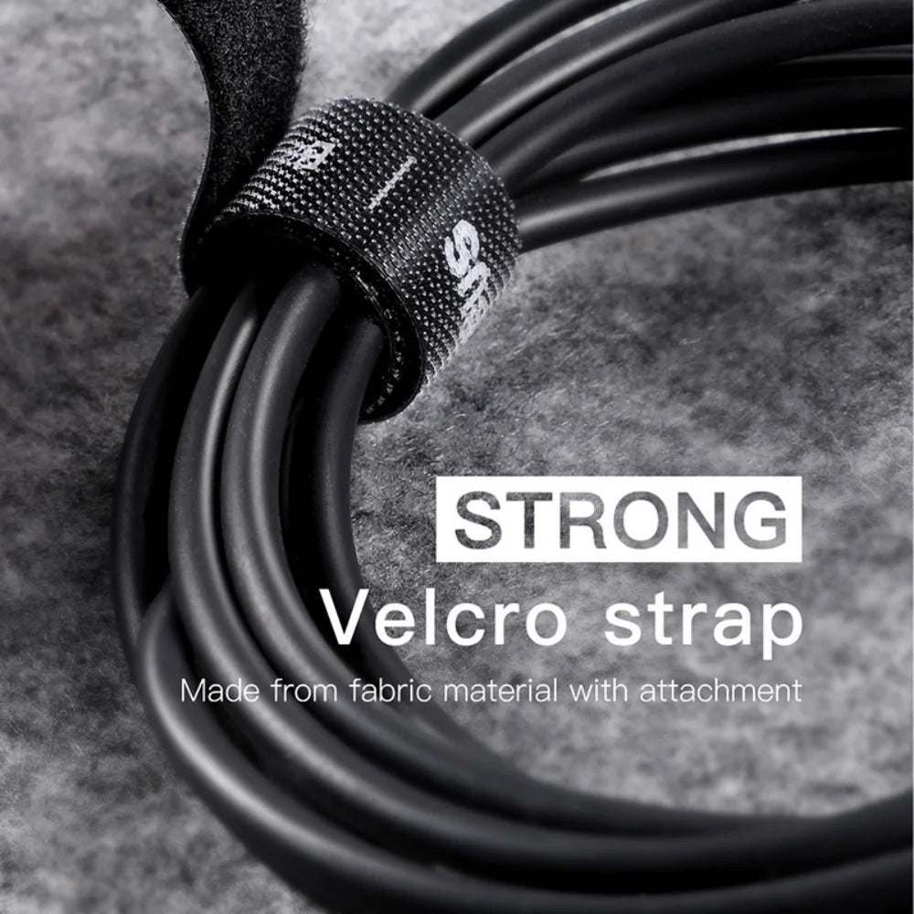 Baseus Velcro Cable Straps — Reusable Nylon Cable Ties & Organizer Clips