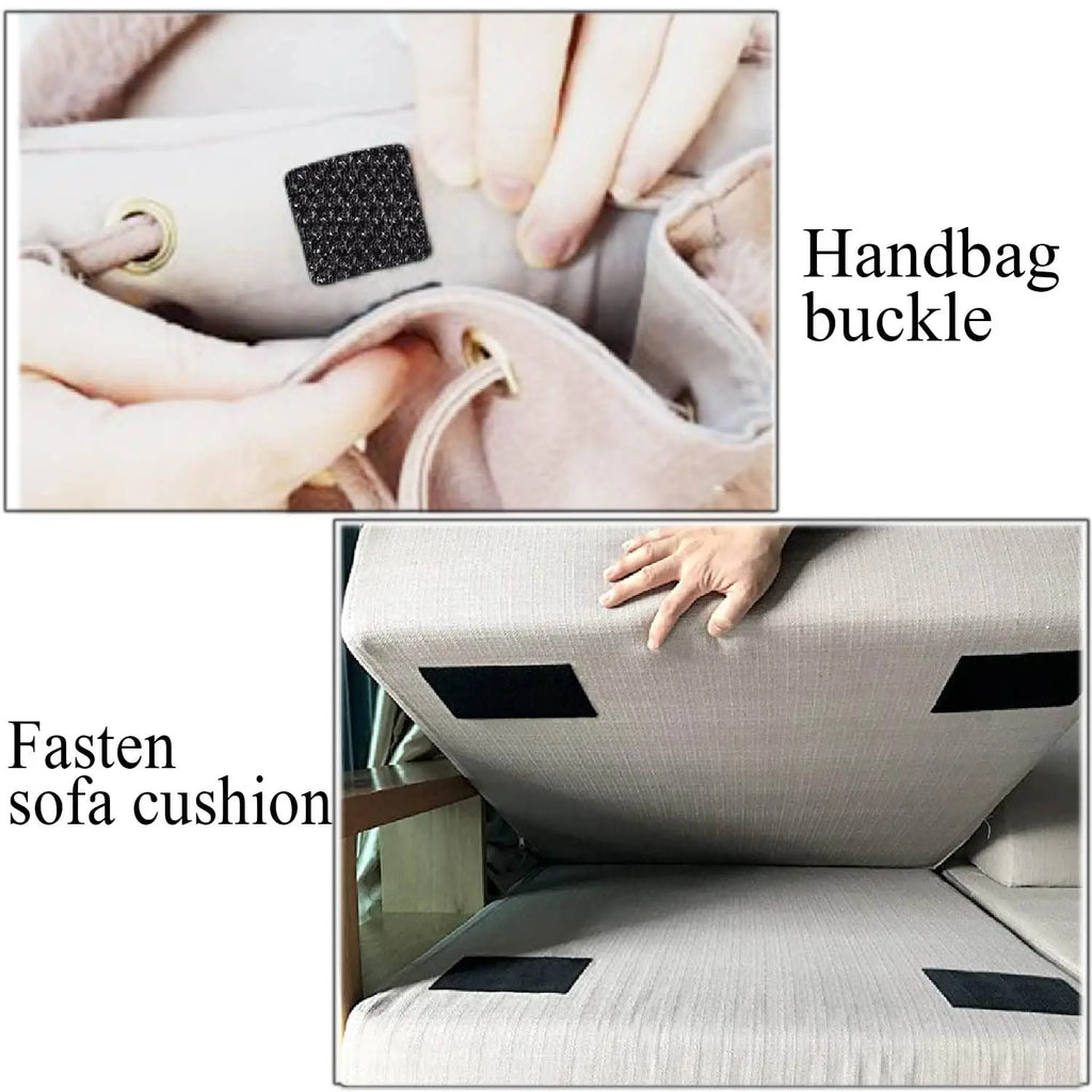 Self-Adhesive Hook & Loop Velcro Tape — Black & White, 20–50mm Width