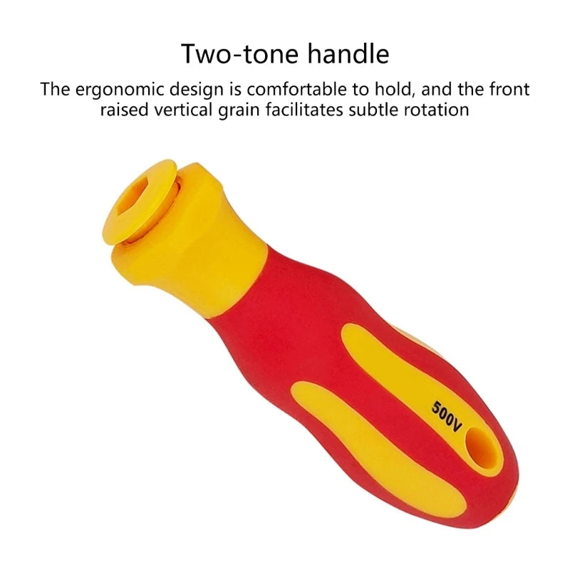 Insulated Electrician Screwdriver Set - 8-Tip with Roll Bag