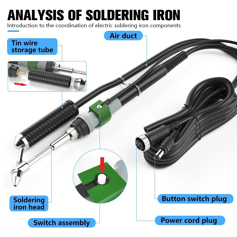 T12A Desoldering Station - Hot Air Gun, Suction Pen and STM32 Soldering Iron