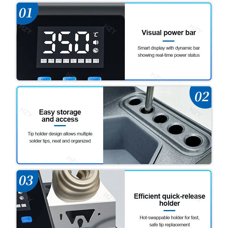 Sunshine S3 60W Soldering Station - Intelligent Temp Control with 210 Tips