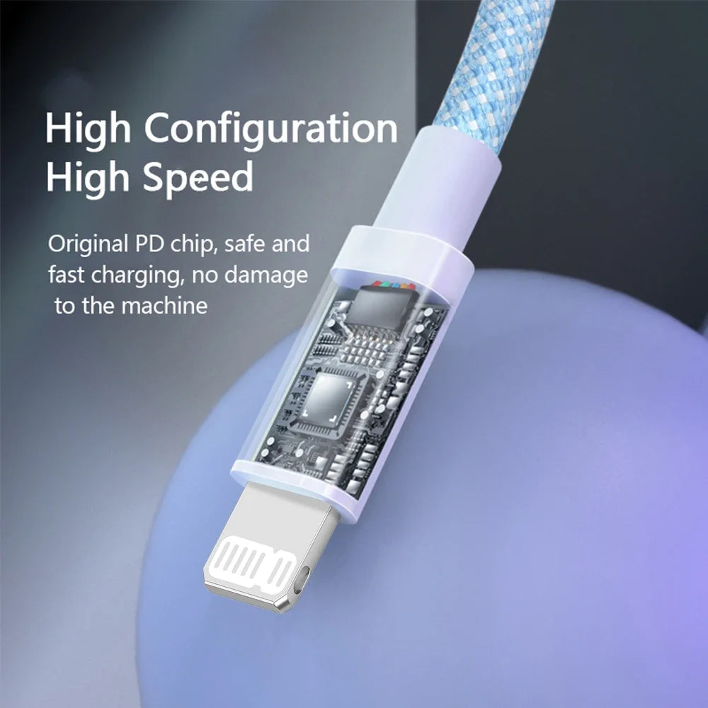 USB-C to Lightning Cable | PD 20W Fast Charging | 1M & 2M | 3D Cosmic Electronics