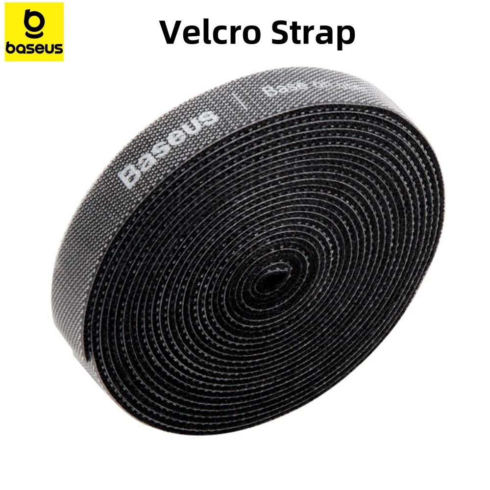 Baseus Velcro Cable Straps — Reusable Nylon Cable Ties & Organizer Clips