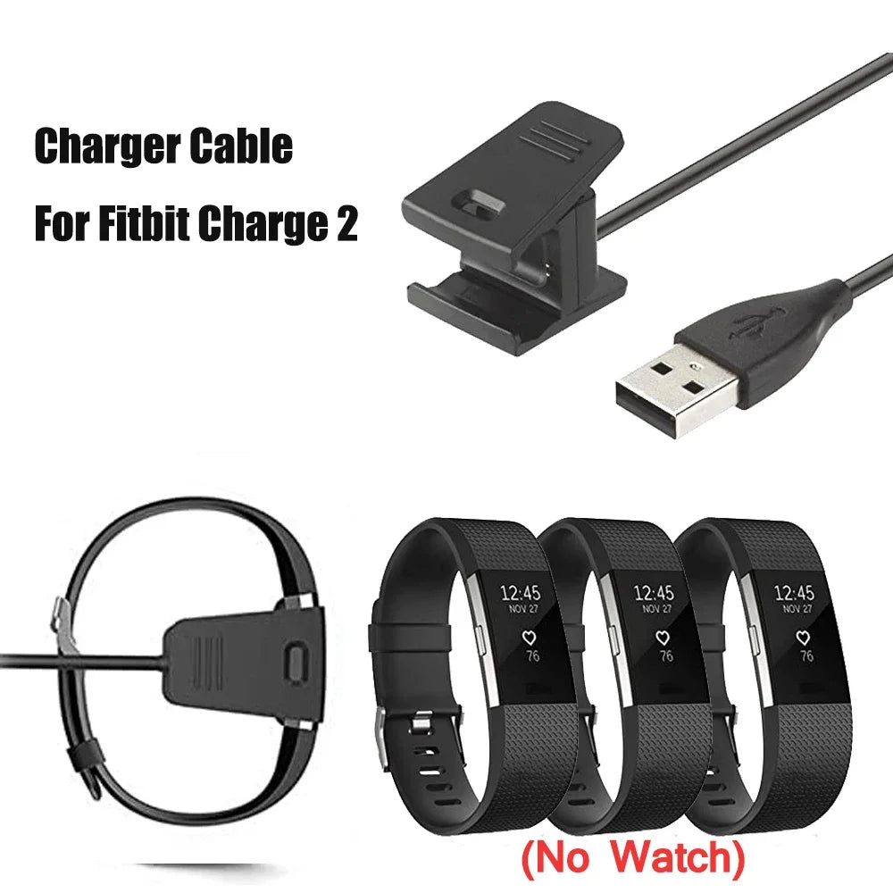Replacement USB Charger Cord For Fitbit Charge 2 Charger Cable For Fitbit Charge 3 4 Smart Watch Dock Adapter Charging