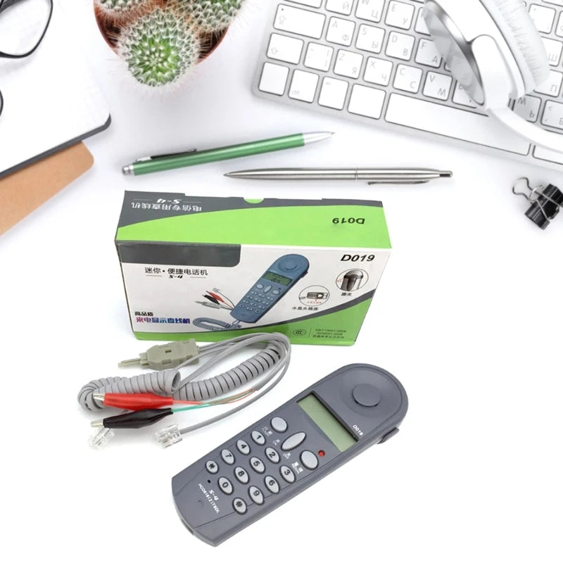 D019 Test Telephone | Corded Landline with Caller ID & Clock