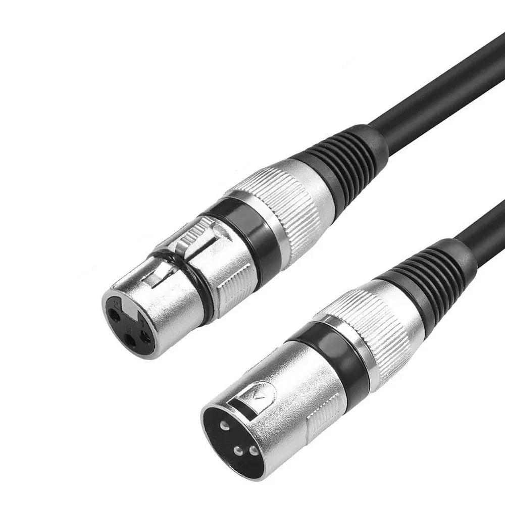 OFC XLR Balanced Microphone Cable | 3-Pin Male to Female | 1m–15m