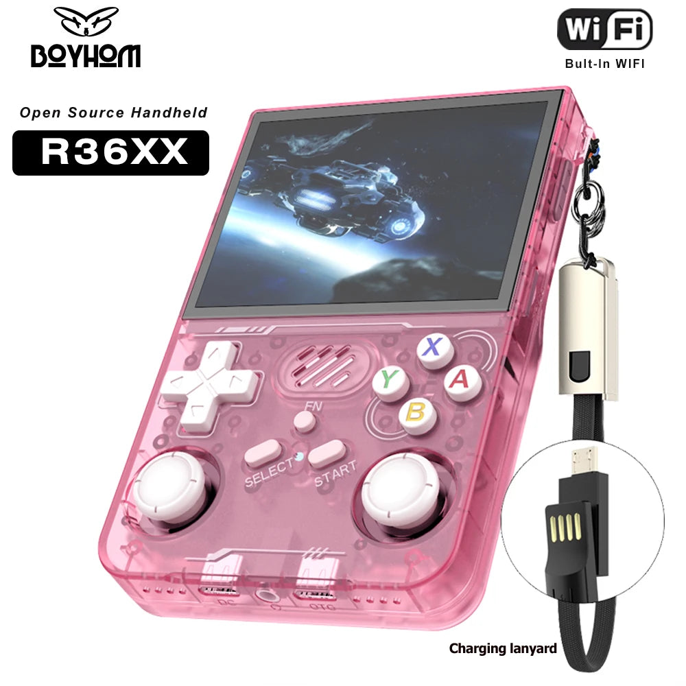 BOYHOM R36XX Retro Handheld Game Console – 60,000+ Games, 3.5" IPS Screen, Built-in Wi-Fi
