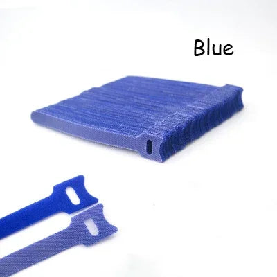 T-Type Self-Adhesive Hook & Loop Cable Ties — Reusable Nylon Velcro Straps (50 Pack)