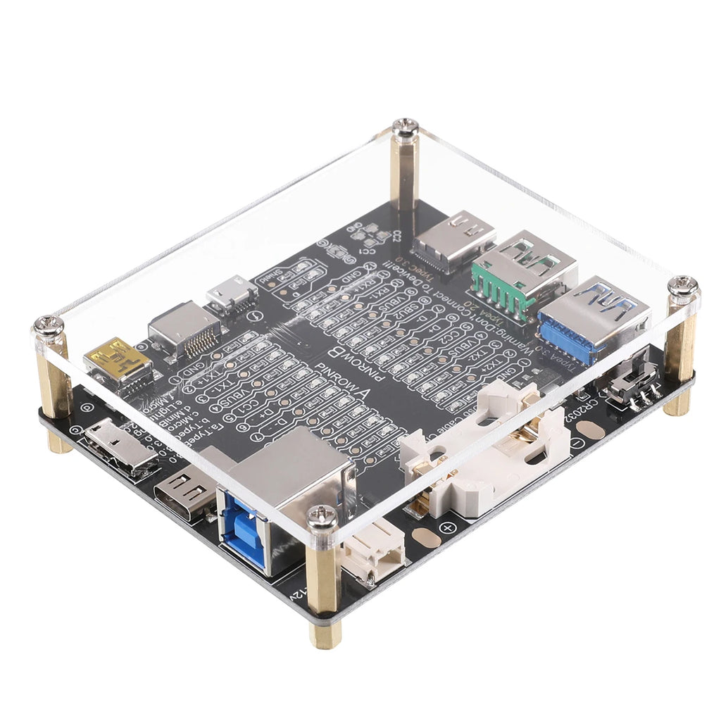 Black Cable Checker Test Board LED Indicators For Data Line Testing USB Line Data Line Test Board Without Shell