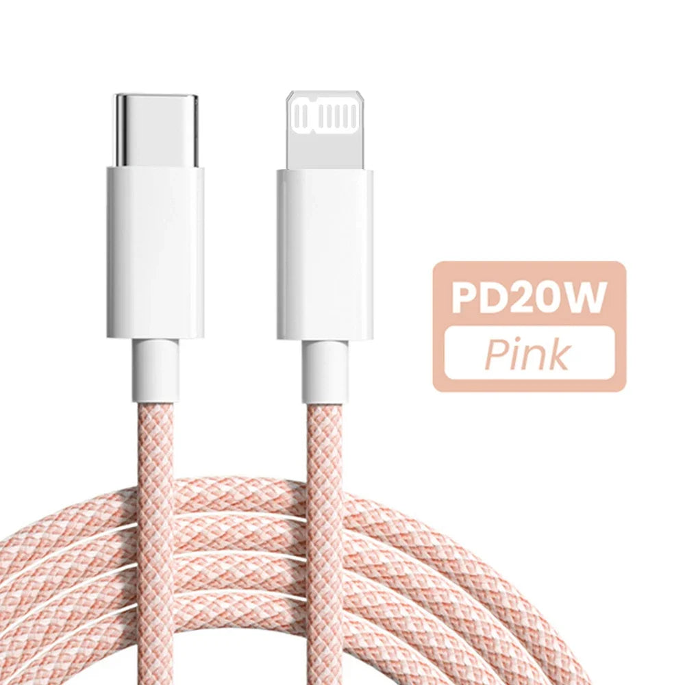 USB-C to Lightning Cable | PD 20W Fast Charging | 1M & 2M | 3D Cosmic Electronics