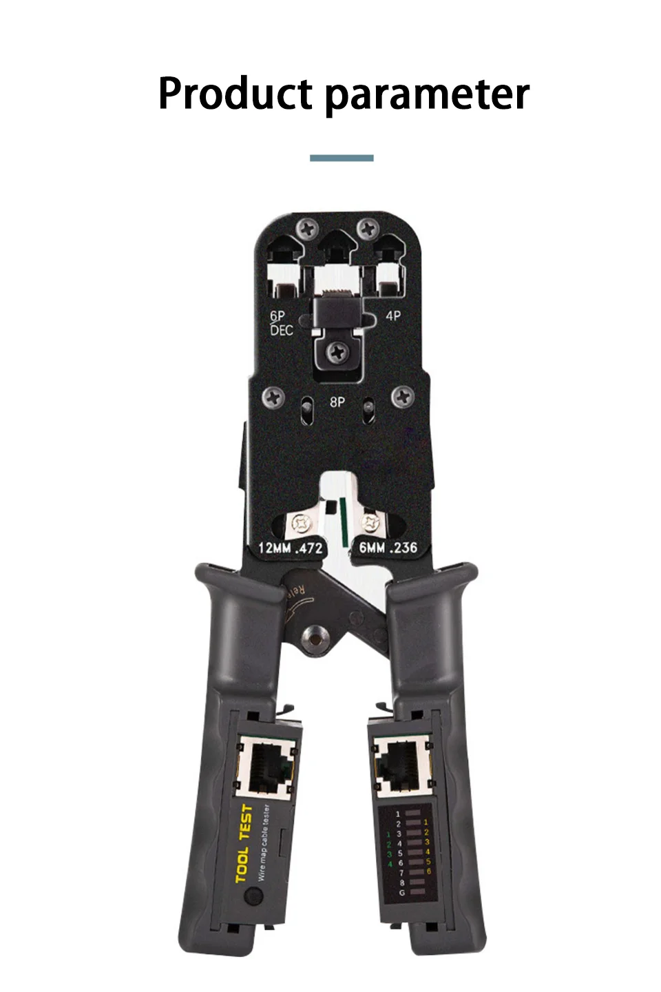 Internet Cable Tool 3 in1 RJ45  Network Plier /LAN Cable Test /Crimping /Cutting Tool Tester  6P/8P/4P Cable Tester
