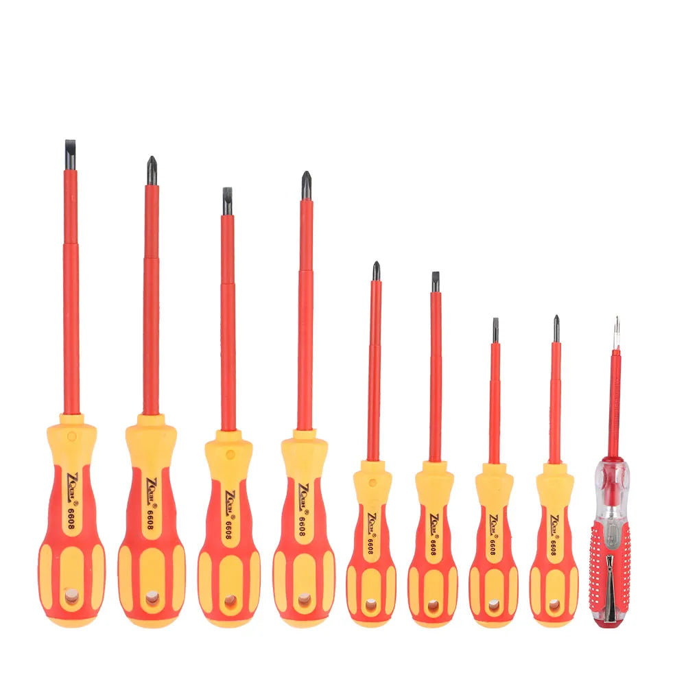 Magnetic Insulated Screwdriver Set - Phillips and Slotted Electrician Bits