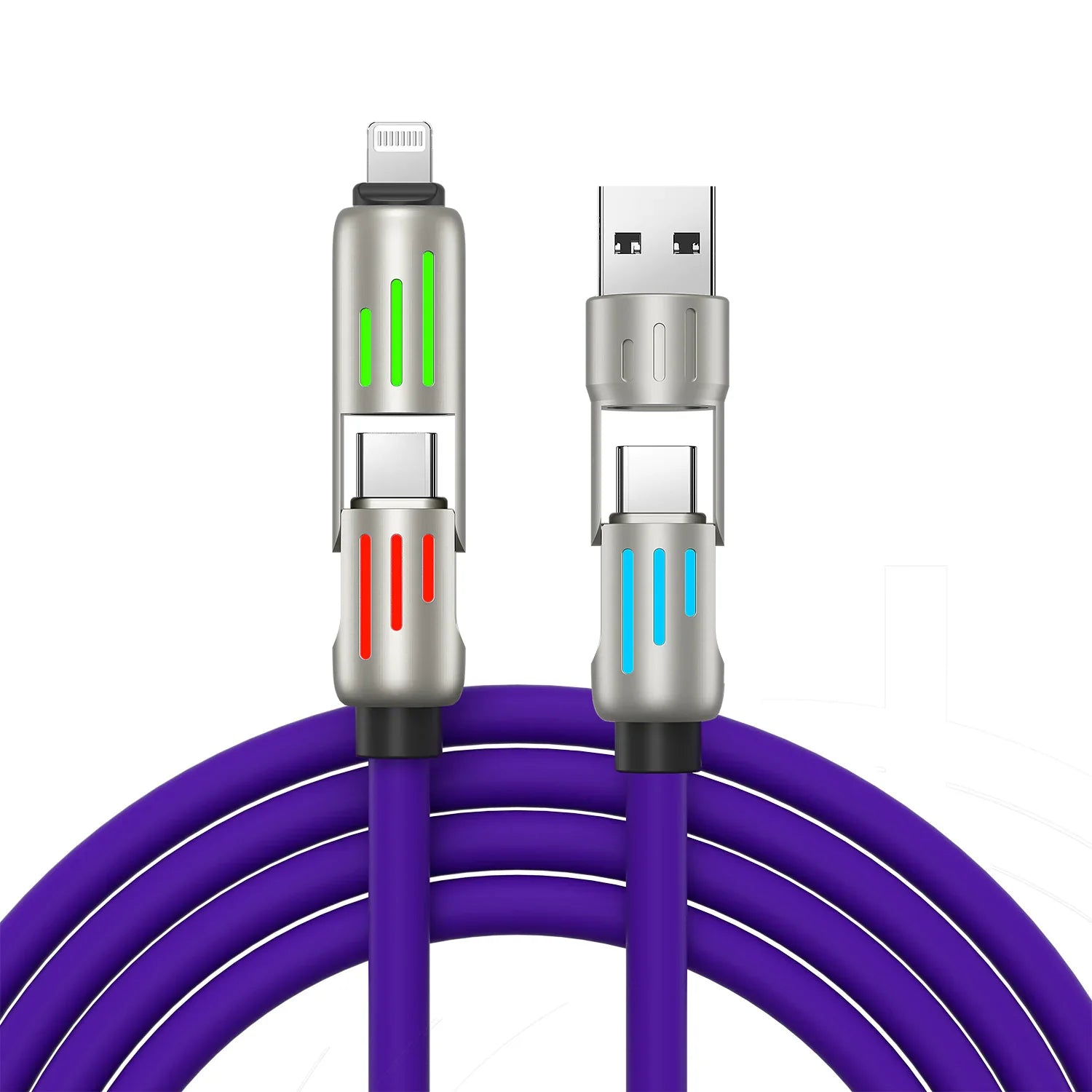 Buntes 4-in-1-Schnellladekabel