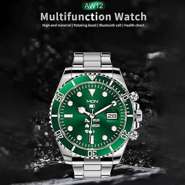 AW12 Smart Watch – 1.28" Display, Heart Rate, Blood Oxygen, IP67 Waterproof, 250Hr Standby