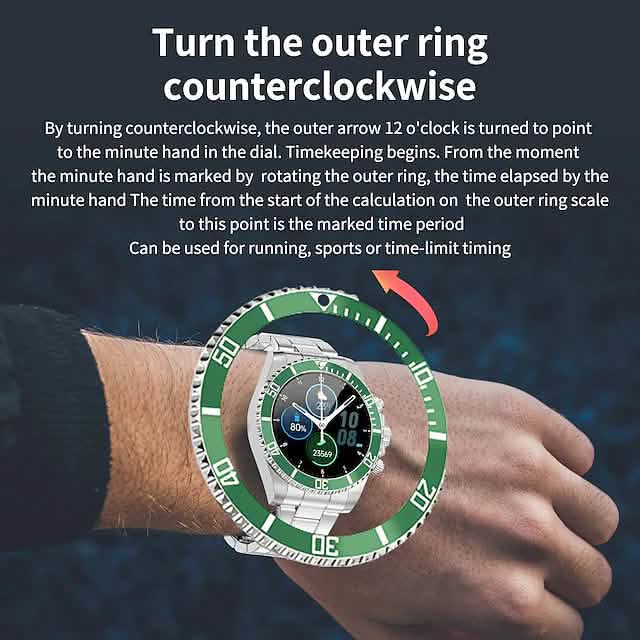 AW12 Smart Watch – 1.28" Display, Heart Rate, Blood Oxygen, IP67 Waterproof, 250Hr Standby