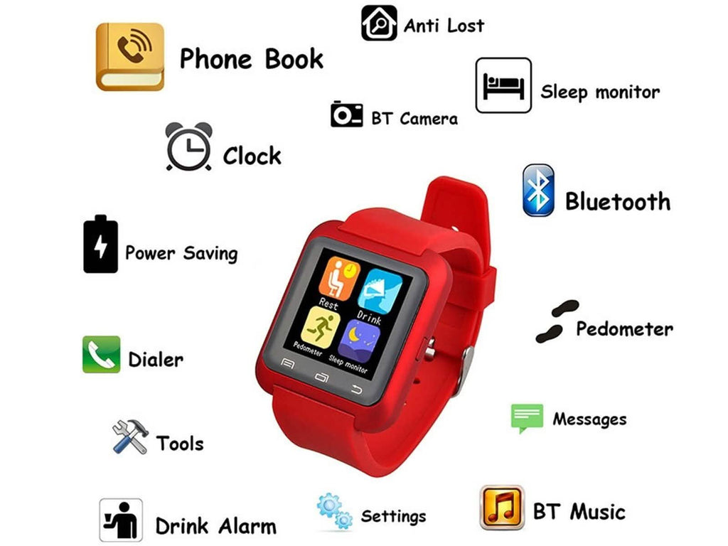 Bluetooth Smart Watch – Pedometer, Sleep Monitor, Call Alerts & Multi-Function Fitness Tracker