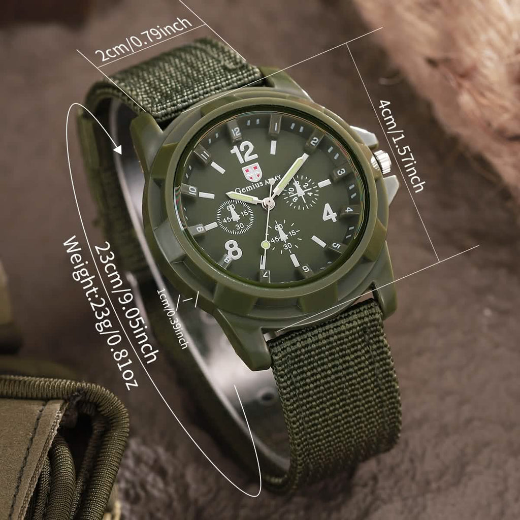 Herren Nylon Freizeit Sport Quarz Armbanduhr