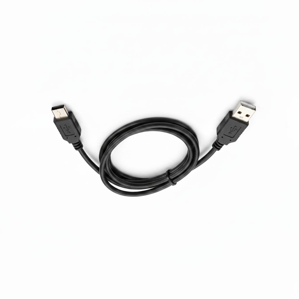 Coiled USB-A to Mini USB Cable