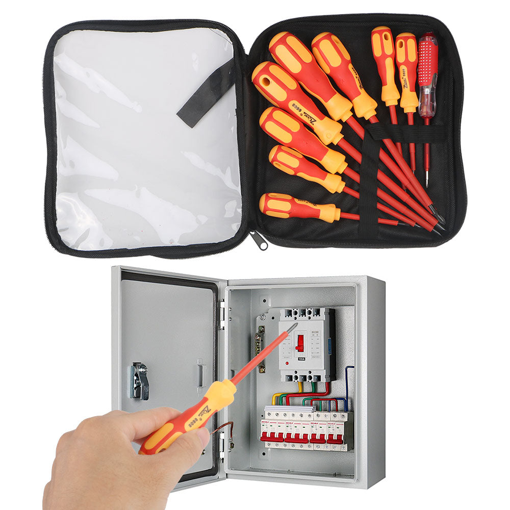 Magnetic Insulated Screwdriver Set - Phillips and Slotted Electrician Bits