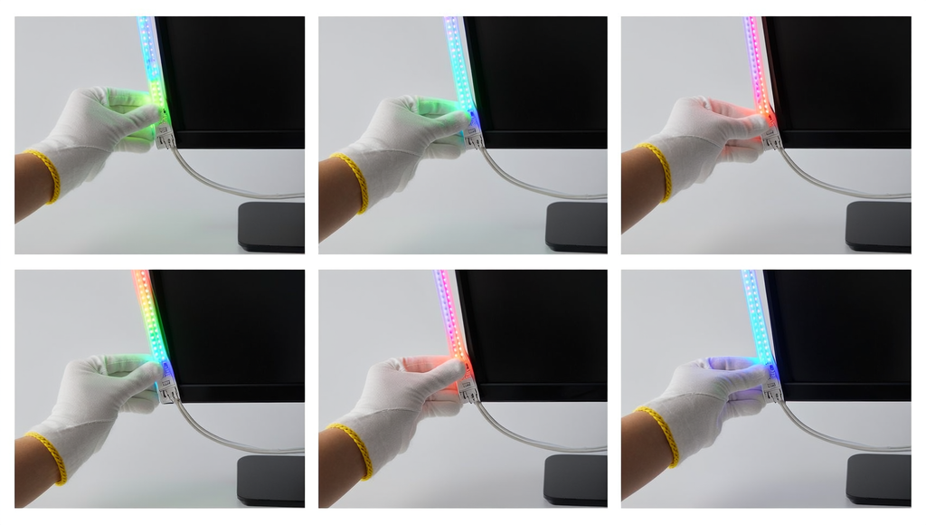 USB RGB LED-Lichtleisten für PC-Monitor, App-gesteuerte Gaming-Hintergrundbeleuchtung mit Musiksynchronisation, 24 bis 34 Zoll Computerbildschirm-LED-Beleuchtung für Gaming-Raum-Dekoration