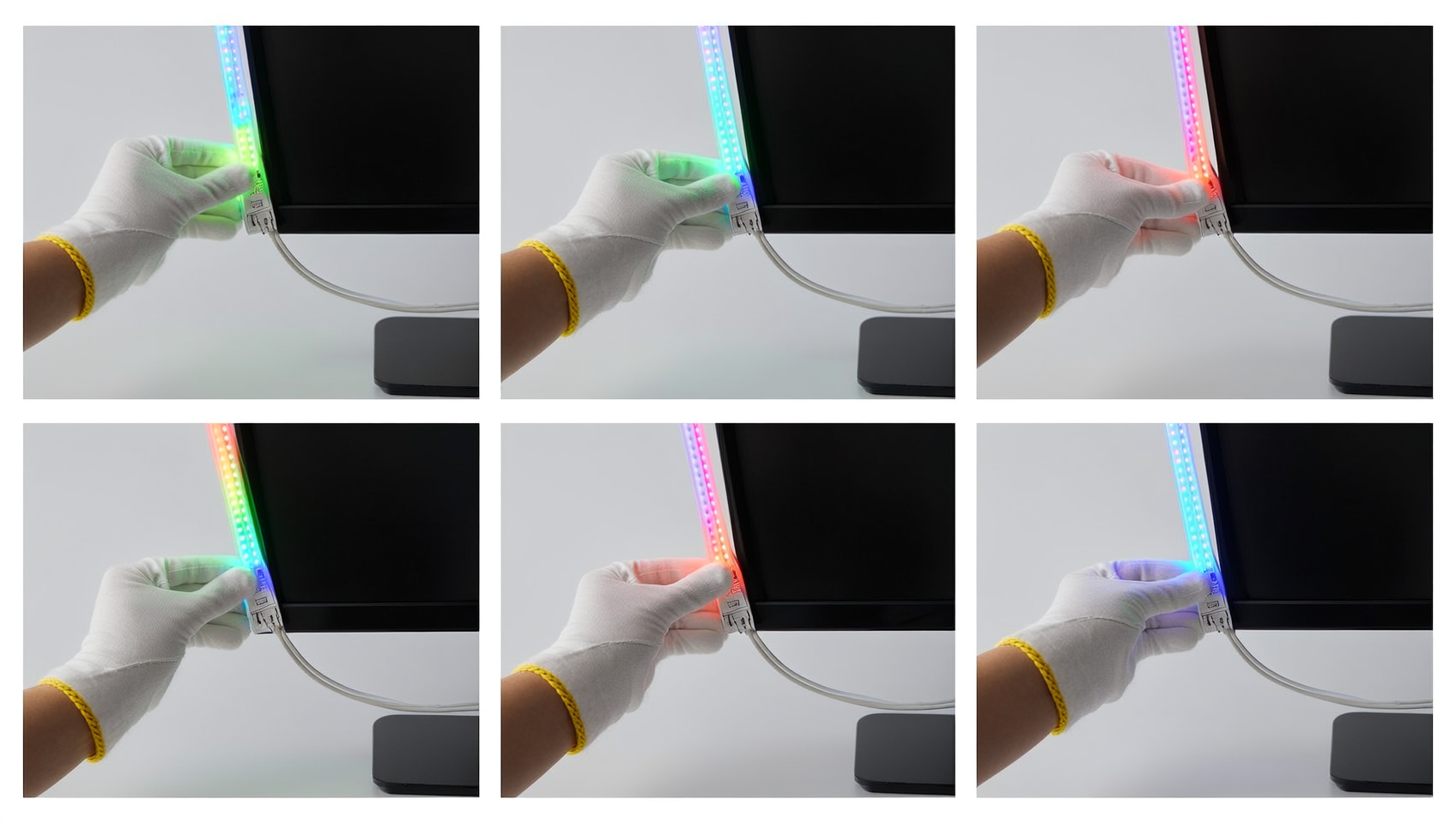 USB RGB LED-Lichtleisten für PC-Monitor, App-gesteuerte Gaming-Hintergrundbeleuchtung mit Musiksynchronisation, 24 bis 34 Zoll Computerbildschirm-LED-Beleuchtung für Gaming-Raum-Dekoration