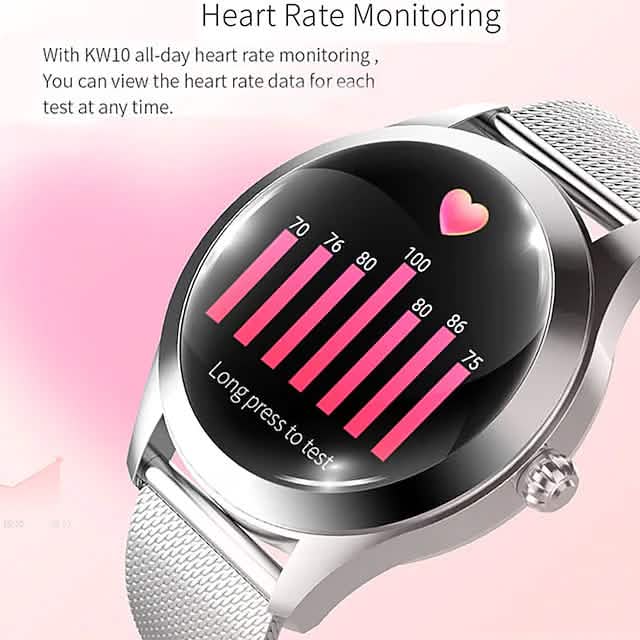 KW10 Smart Watch – Heart Rate, Blood Oxygen, IP68 Waterproof, Women's Fitness Tracker