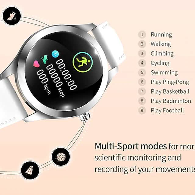 KW10 Smart Watch – Heart Rate, Blood Oxygen, IP68 Waterproof, Women's Fitness Tracker