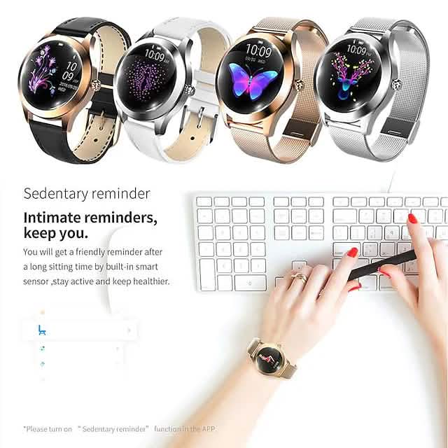 KW10 Smart Watch – Heart Rate, Blood Oxygen, IP68 Waterproof, Women's Fitness Tracker