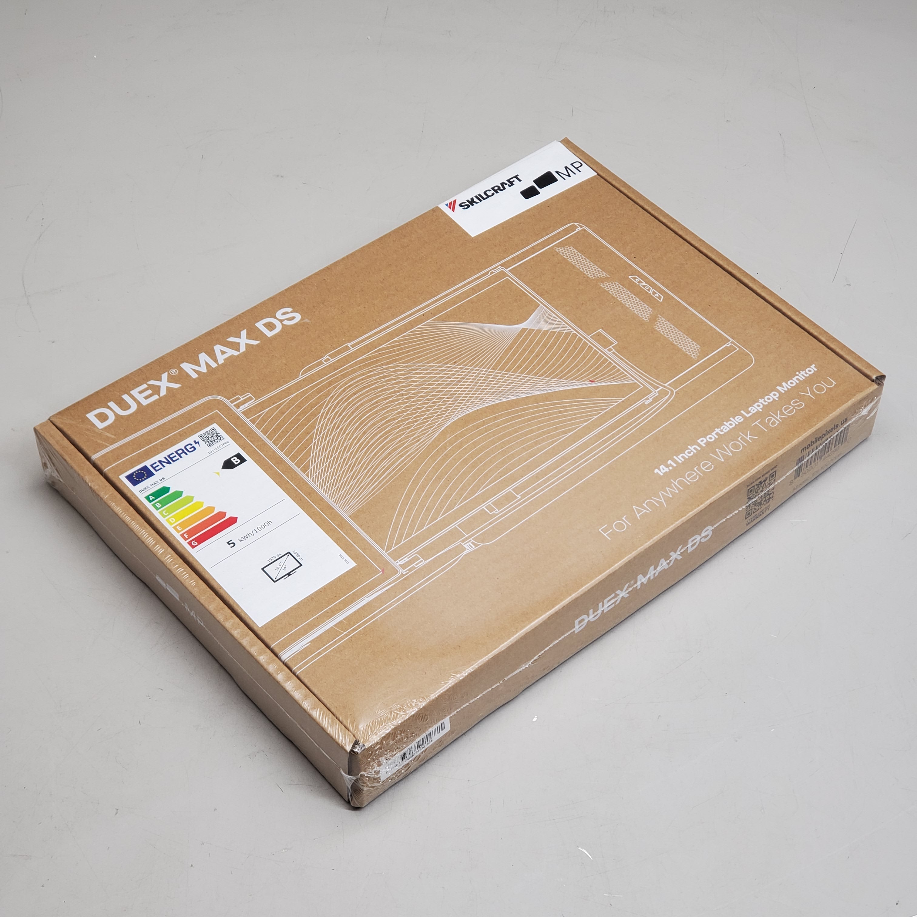 DUEX MAX DS 14.1 Portable Laptop Monitor - Full HD USB-C and USB-A Slide-Out